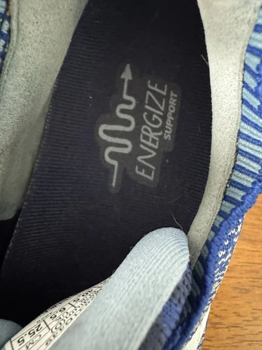 Brooks Men’s Running Shoes Size 7.5 Blue Gray Knit Athletic Sneakers EU 40.5